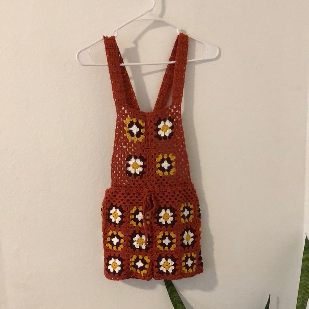 NEW Floral Knit Romper Size S